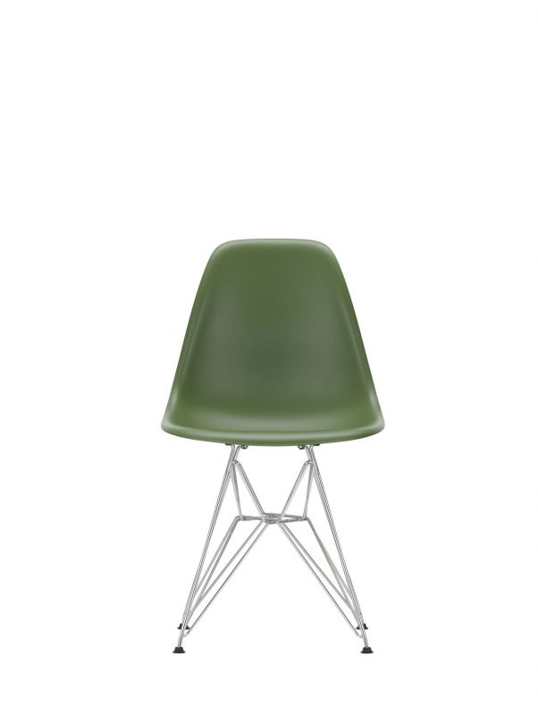 Eames Plastic Side Chair DSR Chair Vitra Chrome Forest